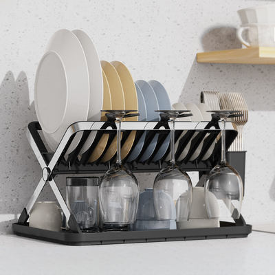 acheter Plateau à vaisselle de cuisine pliable Porte-outils métalliques durables pour le stockage et le séchage fabrication en ligne