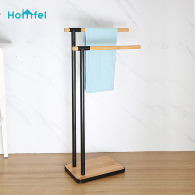 acheter Porte-serviettes de salle de bains noir, porte-serviettes debout sans métal fabrication en ligne