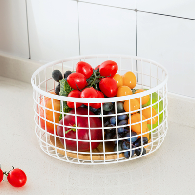 acheter Manche en bois fil de fer panier de fruits et légumes pour l' organisation de la cuisine moderne fabrication en ligne