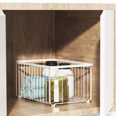 acheter Salle de bains en métal à l'intérieur du placard de l' armoire porte-basket pour l' organisation du ménage moderne fabrication en ligne