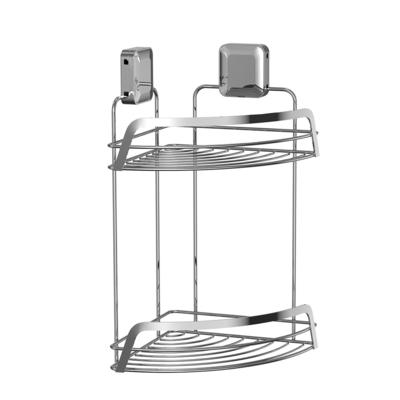 acheter Organiseur de salle de bains Cuve à aspirer Rack d'angle en fil de fer Cadillac de douche en acier inoxydable 2 niveaux fabrication en ligne
