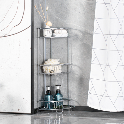 acheter Étagère en acier inoxydable à trois niveaux étagères de douche étagères de rangement de salle de bain sur mesure fabrication en ligne