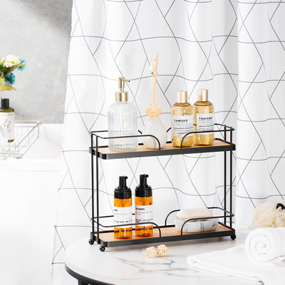 acheter Métaux d'argent 2 étage salle de bain douche Caddy organisateur pour une organisation soignée fabrication en ligne