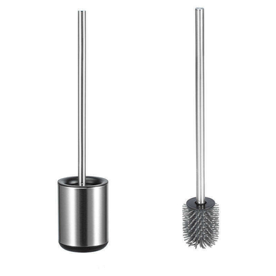 acheter Brosse de toilette en acier inoxydable anti-empreintes digitales pour le nettoyage des salles de bains ménagères TPR fabrication en ligne