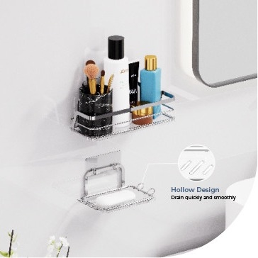 acheter Cadillac de douche en acier inoxydable monté sur le mur et support de fil de fer pour l'organisation de la salle de bain fabrication en ligne