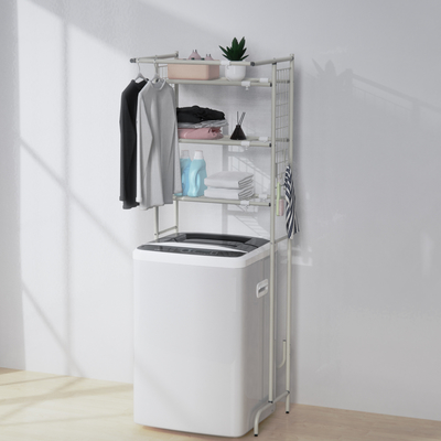 acheter Étagère de salle de lavage de 2/3 étages évolutive sur machine à laver Réserve de rangement Économies d'espace Étagères avec bâton fabrication en ligne