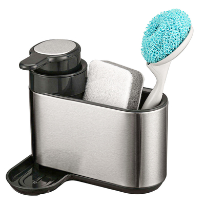 acheter Cuisinier Cuisinier rangé Caddy Cuisinier organisateur avec porte-éponge en acier inoxydable fabrication en ligne