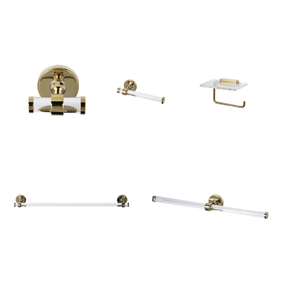 acheter 5 pièces Ensemble d' accessoires de salle de bain monté sur le mur Ensemble de matériel de salle de bain fabrication en ligne