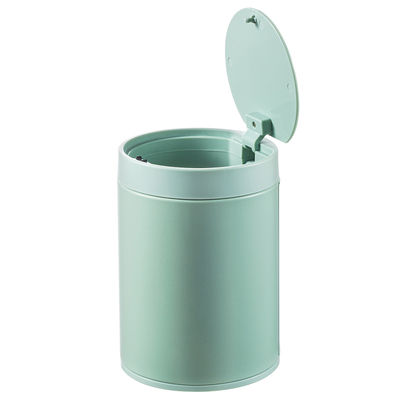 acheter 1.5L bureau en acier inoxydable mini bac à ordures type de support de pression sélection d'occasion pour la gestion des déchets de bureau fabrication en ligne