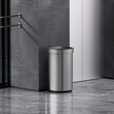 acheter La poubelle en acier inoxydable brossée anti-empreintes digitales de 40L poubelle ménagère durable avec un haut ouvert et une grande capacité fabrication en ligne