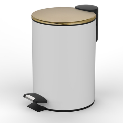 acheter 3L/5L/8L/12L/20L/30L poubelle ronde en acier inoxydable avec pédale de pied et couvercle à roulement Solution durable d'élimination des déchets fabrication en ligne