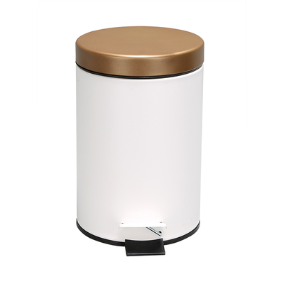 acheter Boîte à ordures en acier inoxydable ronde durable avec pédale de pied et couvercle de roulement en 3L/5L/8L/12L/20L/30L fabrication en ligne