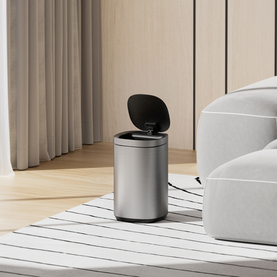 acheter Capteur de mouvement sans contact de grande capacité ménager en acier inoxydable capteur intelligent poubelle automatique poubelle 30L alimentée par batterie fabrication en ligne