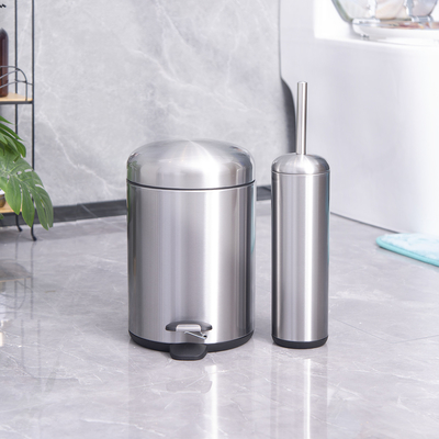 acheter Réservoir de déchets en acier inoxydable de grande capacité de 5 litres avec pédale et couvercle de roulement durables fabrication en ligne