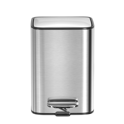 acheter 3L 5L en acier inoxydable doux, fermé, rectangulaire poubelle pour cuisine durable salle de bains bureau salle de bain défenseur série fabrication en ligne