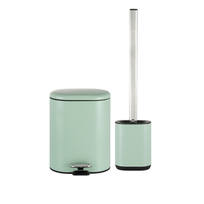 acheter Réservoir de déchets en acier inoxydable de grande capacité couverture roulante type poubelle à pédales pour ménage de salle de bain fabrication en ligne