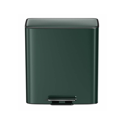 acheter Couverture en roulement de type 28L*2 en acier inoxydable à pédale carrée fermée et douce poubelle pour bureau fabrication en ligne