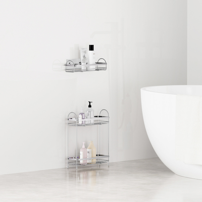 acheter Caddy de douche sans forage monté sur le mur en acier inoxydable facile à installer Rack d'organisateur d'économie d'espace pour organisateurs de douche de salle de bain fabrication en ligne