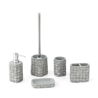 acheter Accessoires de salle de bains en polyrésine Ensemble Dispenser de mousse Dispenser de savon Dispenser de brosse à dents Porteur de savon fabrication en ligne