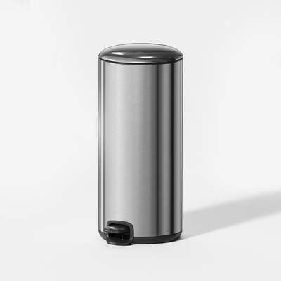 acheter Cuisine en acier inoxydable 20L Salle de bain Pedal couvercle mince poubelle poubelle poubelle douce fermée ronde poubelle métallique durable fabrication en ligne