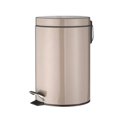 acheter 3L / 5L / 8L / 12L / 20L / 30L Ronde poubelle à pédales en acier inoxydable avec couvercle de roulement fabrication en ligne