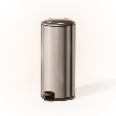 acheter 30L en acier inoxydable poubelle à pédale mince couvercle pour ménage cuisine salle de bains doux fermé rond poubelle à déchets métalliques fabrication en ligne