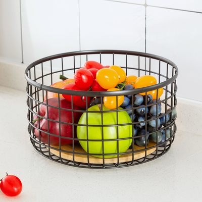 Organisateur de cuisine de design moderne panier en fil de fer pour ranger les aliments