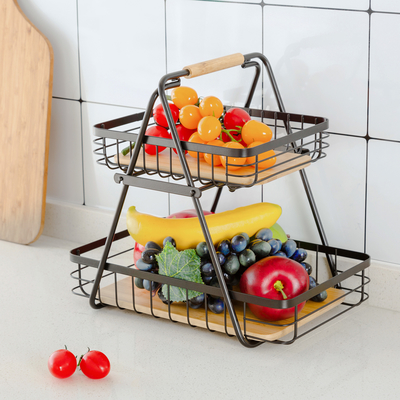 Cuisine non pliable panier en acier pour l' organisation des légumes et des fruits