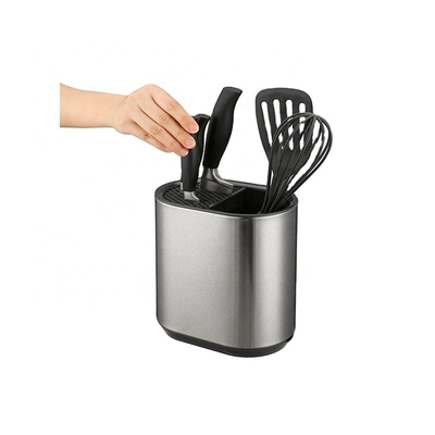 Porteur de couteau en acier inoxydable moderne 18x11.5x19.4 mm pour une cuisine durable