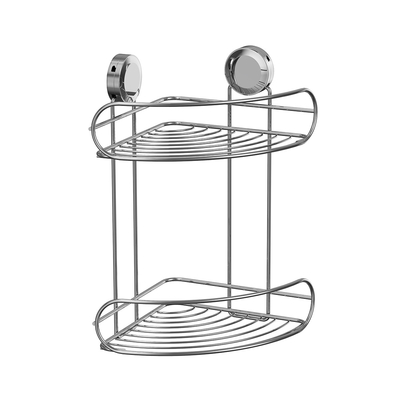 Caddy de douche suspendue en acier inoxydable multifonctionnel avec tasse d'aspiration