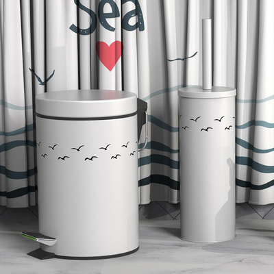 3L / 5L / 8L / 12L / 20L / 30L en acier inoxydable poubelle à pédales rouleuse type couverture ronde poubelle pour immeuble de bureaux