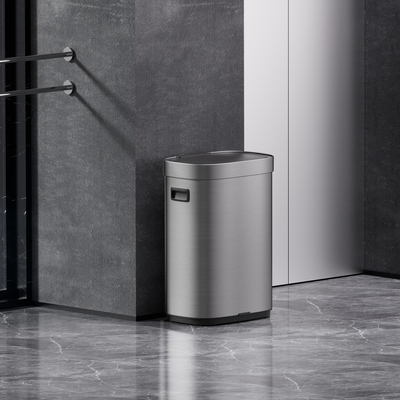 Contenant automatique de déchets en acier inoxydable pour bureau et cuisine