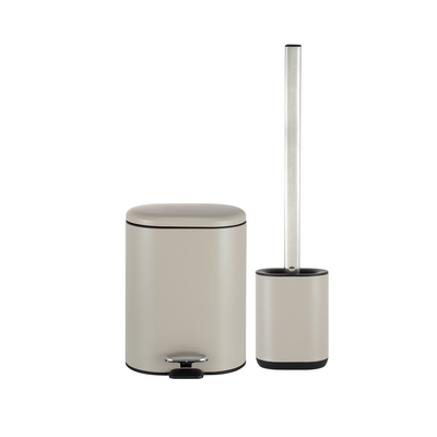Poubelle à pédales en acier inoxydable pour ménage, salle de bain, cuisine, avec couvercle à rouleaux doux et de grande capacité