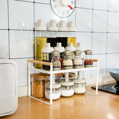 Organisateur de garde-robe tiroir multifonctionnel organisateur de cuisine compact porte-épices poignée en bois poignée en métal garde-manger de cuisine