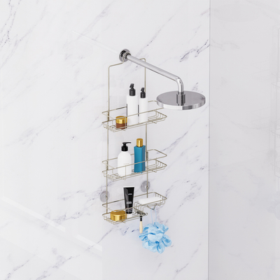 Garde de douche Garde de douche Caddy suspendu organisateur de salle de bains Garde de douche pour l' intérieur Garde de douche sans perçage