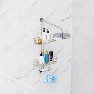 réglable Caddy de douche suspendu salle de bain Tête de douche Rack organisateur Tableau de douche pour l' intérieur Douche Pas de trous de forage