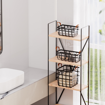 Caches de rangement pour utilitaires Organisateur Conteneurs pour la maison Armoire garde-manger Armoire de cuisine réfrigérateur Fruits maquillage panier métallique