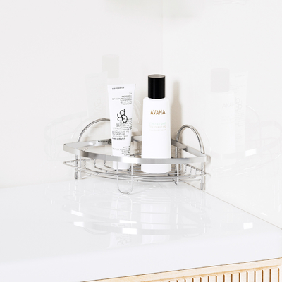 Organiseur de salle de bain en acier inoxydable