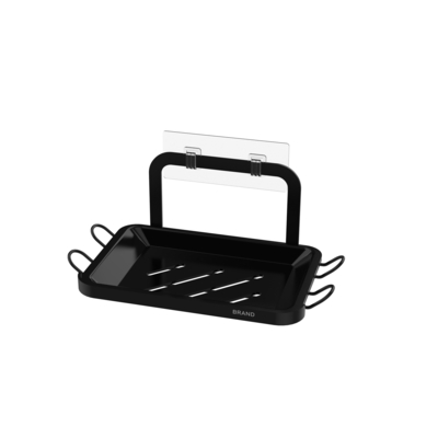 Organiseur de salle de bains Cuve à aspirer Rack de fil de fer en acier inoxydable Pas de forage Monté sur le mur Douche Caddy évier à savon