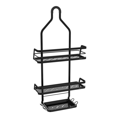 Organiseur de salle de bain élégant suspendu Rack de fil de fer en acier inoxydable Monté sur le mur robinet douche