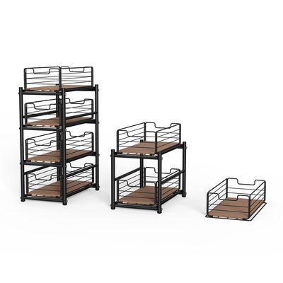 Organiseur de cuisine amovible Rack d'épices Armoire organisateur de cuisine Solution de stockage Armoire en acier au carbone
