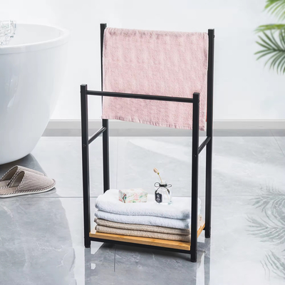 Résistant amovible salle de bains ménagère en métal pliable Compact