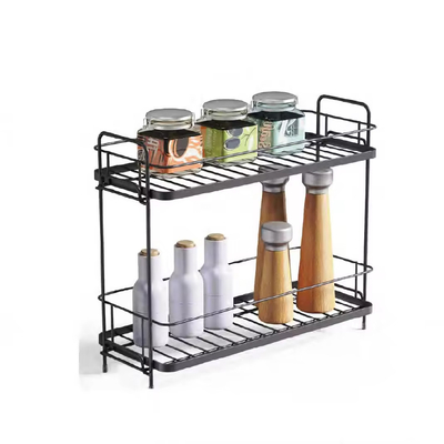 2 rangée de rack d'épices organisateur porte-bagages racks de cuisine rangement rack métallique rack de cuisine comptoir de stockage saison