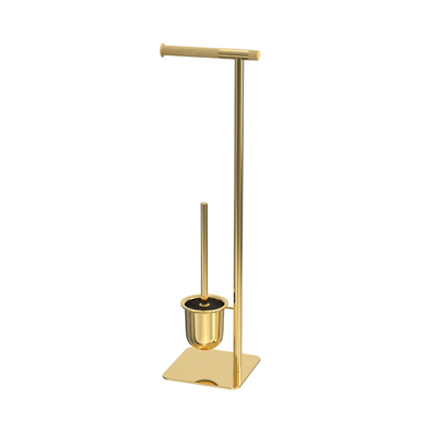 Accessoires de salle de bains professionnels Design moderne en acier inoxydable Porteur de pinceau de toilette et porte-papier