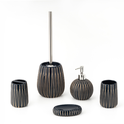 Accessoires de salle de bains Ensemble Dispensateur de savon en mousse en céramique Porteur de brosse à dents
