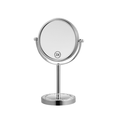 Un grand miroir de maquillage avec 9 ampoules.