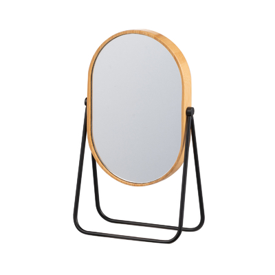 Miroir de maquillage portable simple avec plateau à bijoux
