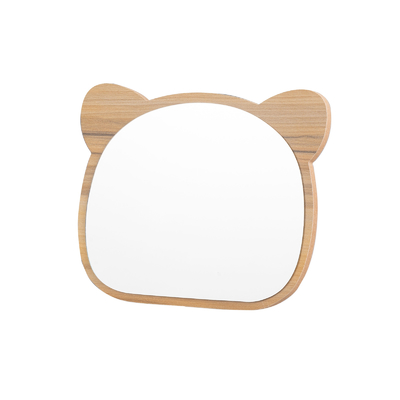 Miroir de maquillage de bureau en bois en forme de panda pour la décoration intérieure