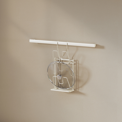 Moderne conception porte-couvercle de pot blanc mur monté organisateur de cuisine pour cuisine élégante et économe en espace