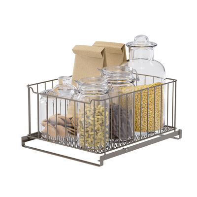 Panier de stockage en fil métallique empilable durable et multifonctionnel sous l'évier organisateur panier de stockage coulissant